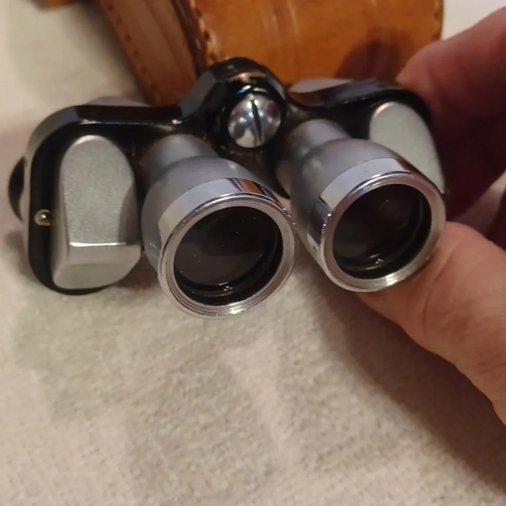Vintage 7x18 Binoculars with Leather Case Binolux Made In Japan